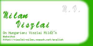 milan viszlai business card